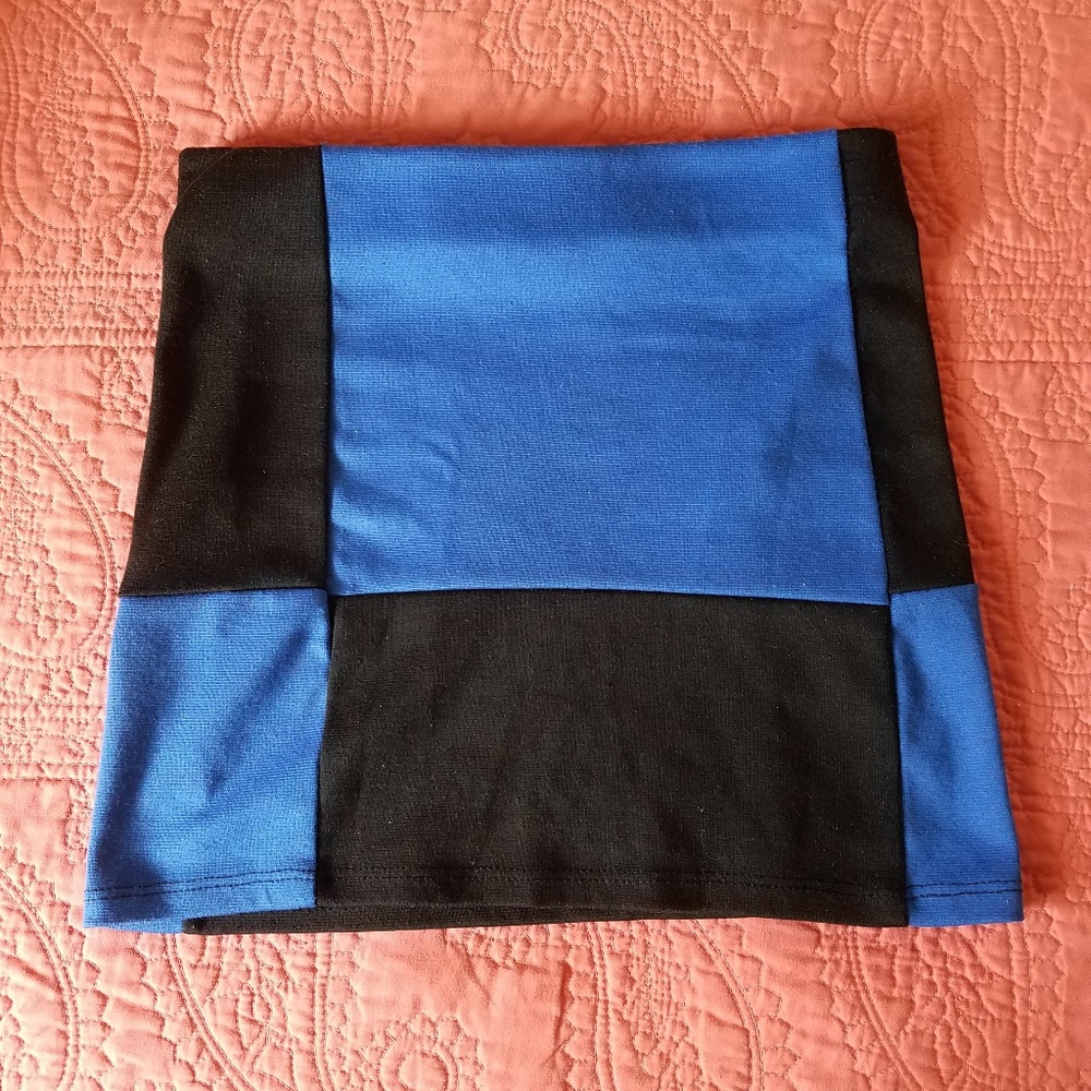 Blue and black skirt